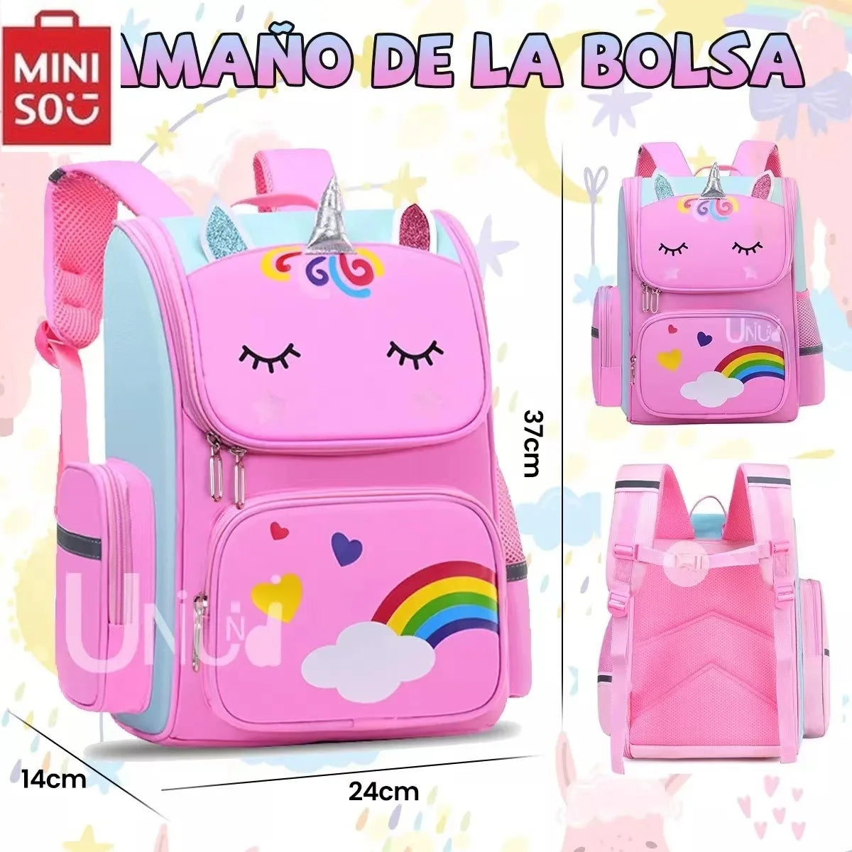 Kawaii Children's Space Backpack Primary and Secondary School Preschool Children Backpack for Girls Cute Waterproof Little Class
