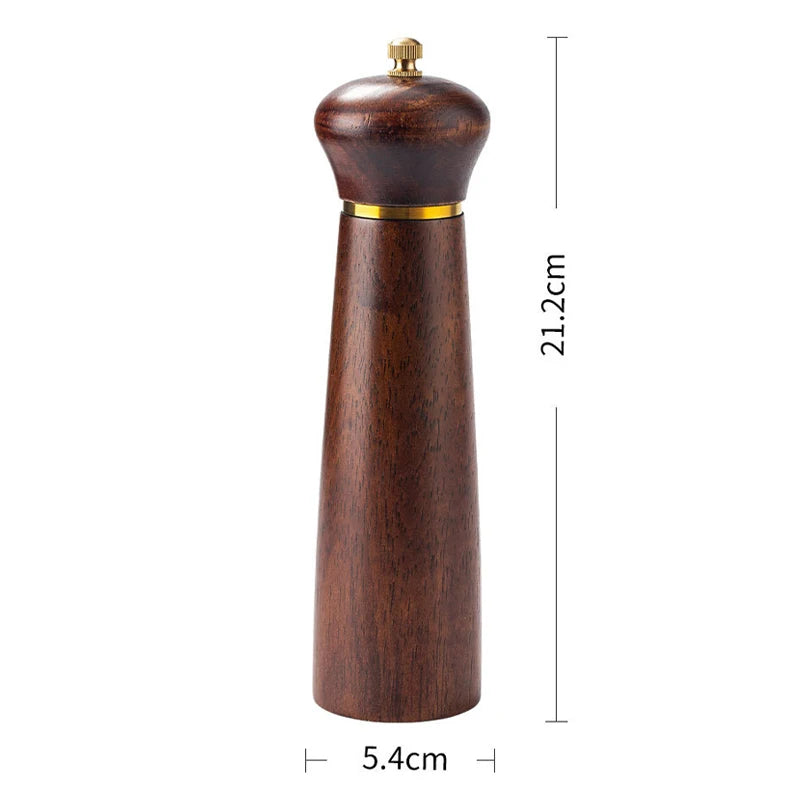 Tejesa Wooden Pepper Mills Salt and Pepper Grinder 5/8 Inch Spice Pepper Grinder with Adjustable Ceramic Handheld Herb Seasoning Mills