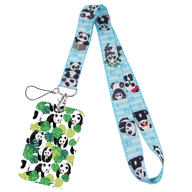 Tejesa  panda Lanyard Badge Holder ID Card /Lanyards Cell Phone Rope Key Lanyard Neck Straps Keychain