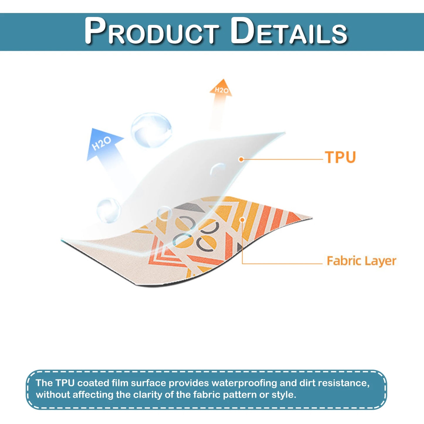 Tejesa  Cotton Linen  Tasse Waterproof Tablecloth /Patio/ Outdoor Wrinkle Free Table Protector Covers