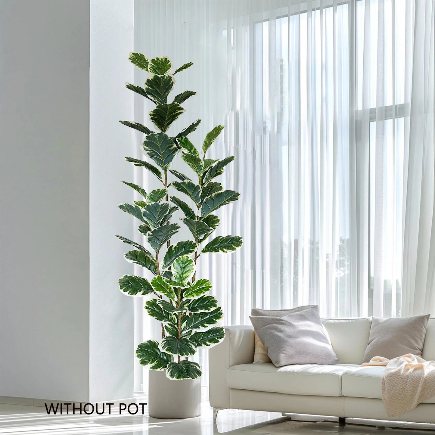 Tejesa 115-240CM New Artificial Fiddle Leaf ficus tree plant Ornament indoor Fake Plant for Home garden Room wedding Decor halloween