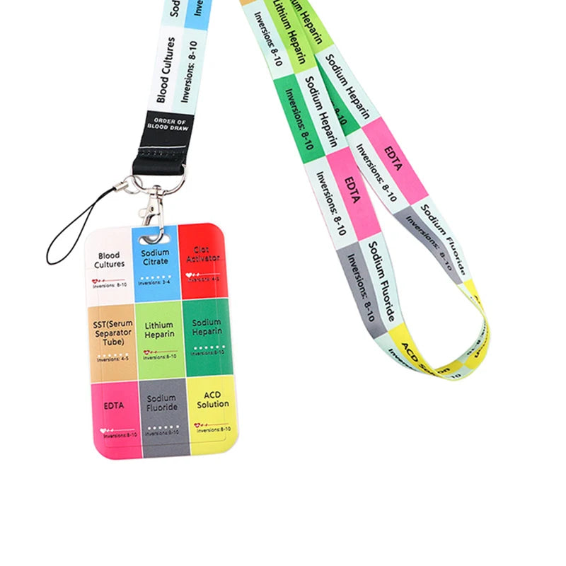 Dentist Doctor Nurse Cartoon Credential Neck Strap Lanyards Keychain ID Card Pass Hang Rope Lariat Key Chain Ring Badge Holder