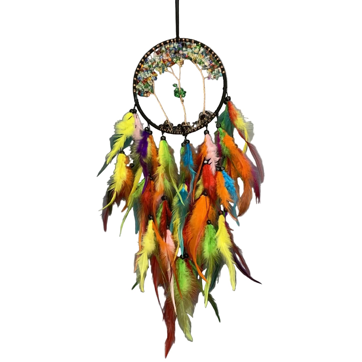 Tejesa Tree of Life Dreamcatcher with Stone Craft Decorative Room Wind Chime Hanging Home Decor Dreamcatcher