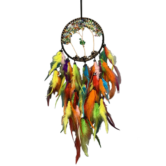 Tejesa Tree of Life Dreamcatcher with Stone Craft Decorative Room Wind Chime Hanging Home Decor Dreamcatcher