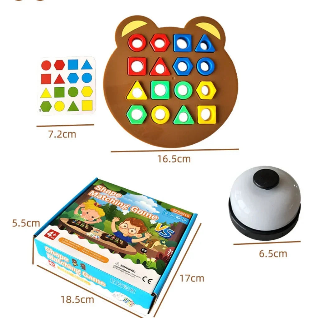 Children Geometric Shape Color Matching 3D Puzzle Baby Montessori Learning Educational Interactive Game For Kids Toys Gifts