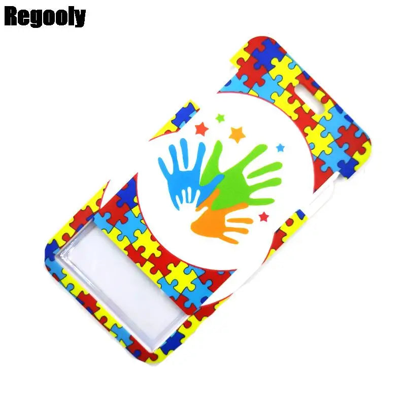 Autism Pattern Anime Lanyard Badge Holder ID Card Lanyards Mobile Phone Rope Key Lanyard Neck Straps Keychain Key Ring