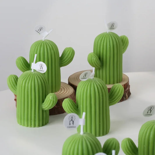 DIY Succulent Cactus Scented Candle Molds Cute Simulation Plant Silicone Mold Flower Plaster Soap Aromatherapy Candle Making