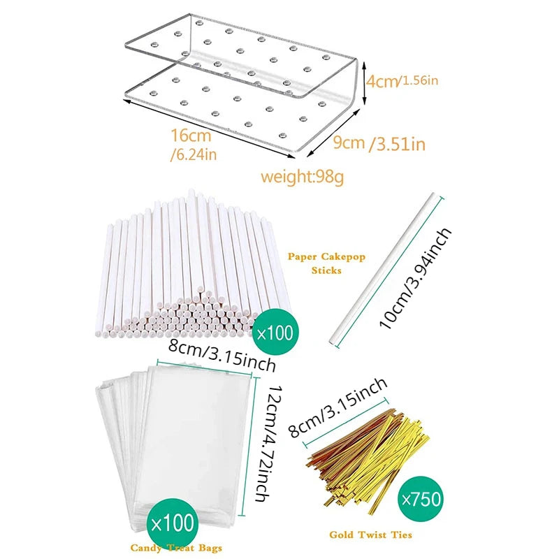 Hole Cake Pop Stand Candy Display Acrylic Stand Clear Durable Candy Stand Baby Shower Wedding Party Birthday Dessert Placement