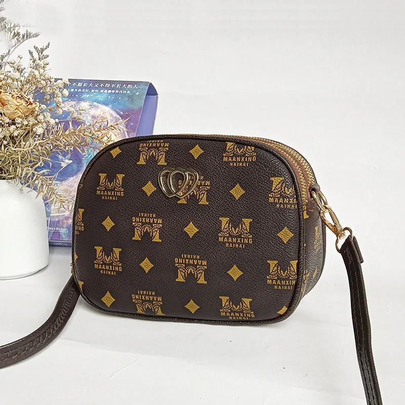 Hemasa 3 Zipper Women Crossbody Shoulder    Large Capacity Female Bag  Heart-shaped handBag