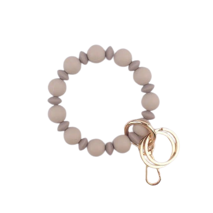 Hemasa Silicone  Beads Key Chains Wristlet  Keyring Women /Car Bag Pendant Key Chains