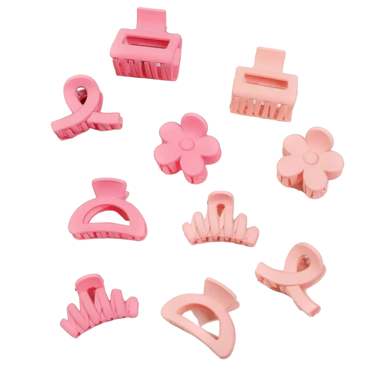 Tejesa 30Pcs Polychrome Frosted Hair Clips Small Flower Shark Clip Suitable Daily Casual Wear Headwear Women'S Girls Hair Accessories
