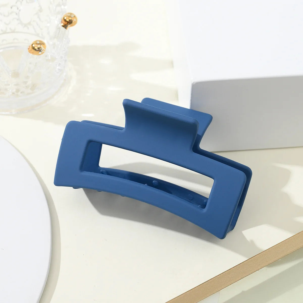 1pc blue women's hair clip hair accessory fashionable and simple hair clip shark clip back of the head styling hair clip