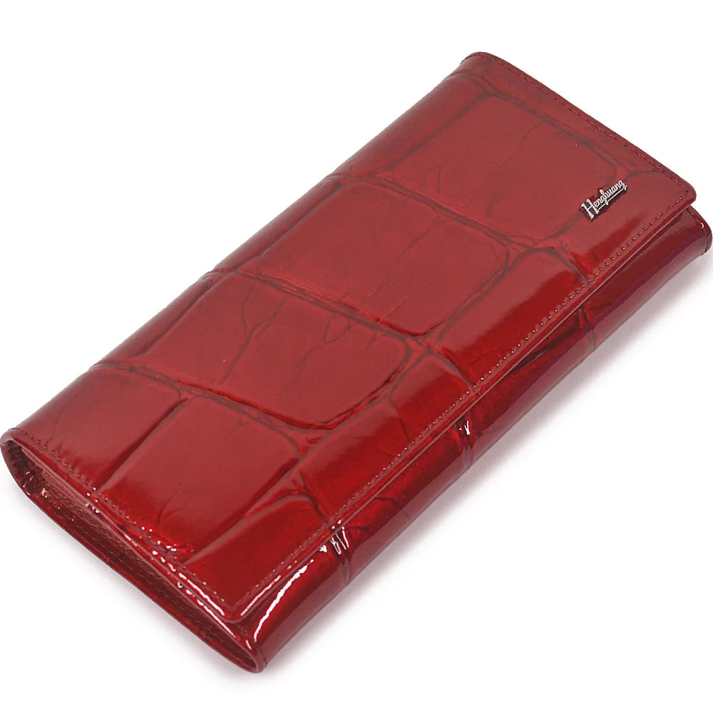 Hemasa Woman Genuine Leather Stone Pattern Luxury Designer Female Money Handbags /Ladies ID Card Hodlder /Coin Purses for  Women