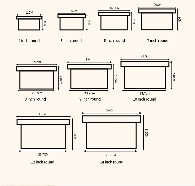 Heamasa 4/5/6/7/8/9/10 Inch Birthday Cake Mold Shaped Aluminum Alloy Cake Mold Baking Tray Mold Bakeware Cake Trays