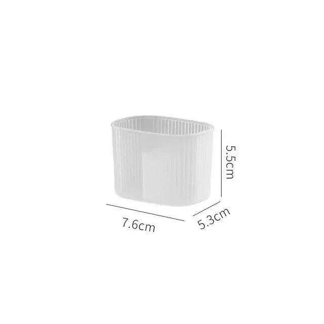 Organizer Desktop Storage Box Transparent Cotton Swab Container Makeup Brush Holder Bathroom Accessories Cosmetic Storage Box