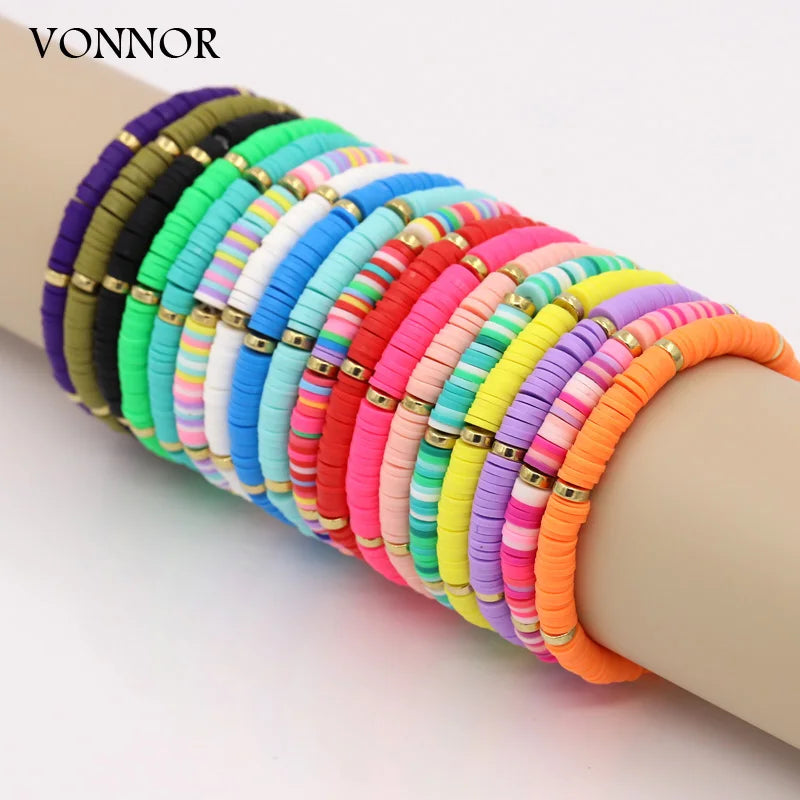 Hemasa 18pcs/Set  Polymer Clay Beads  Bracelet Gift