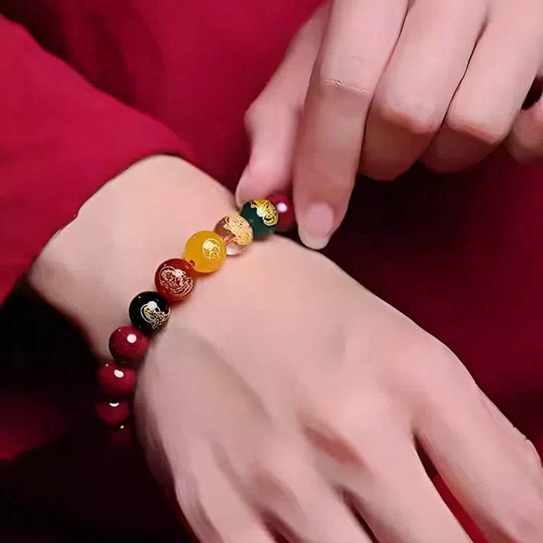 Tejesa Chinese-Style Five Elements Bracelet Symbolizing the Five Gods of Wealth Attracting Good Fortune And Essential for Success