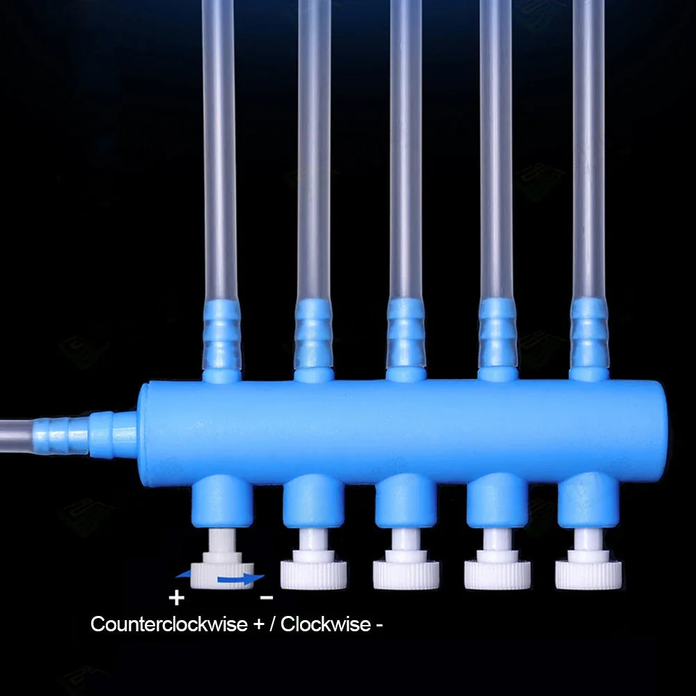 Tejesa Aquarium Air Pump Hose Splitter Air Distributor Adjustable Tracheal Shunt Single Hole Oxygen Booster Pump Adapter Accessories