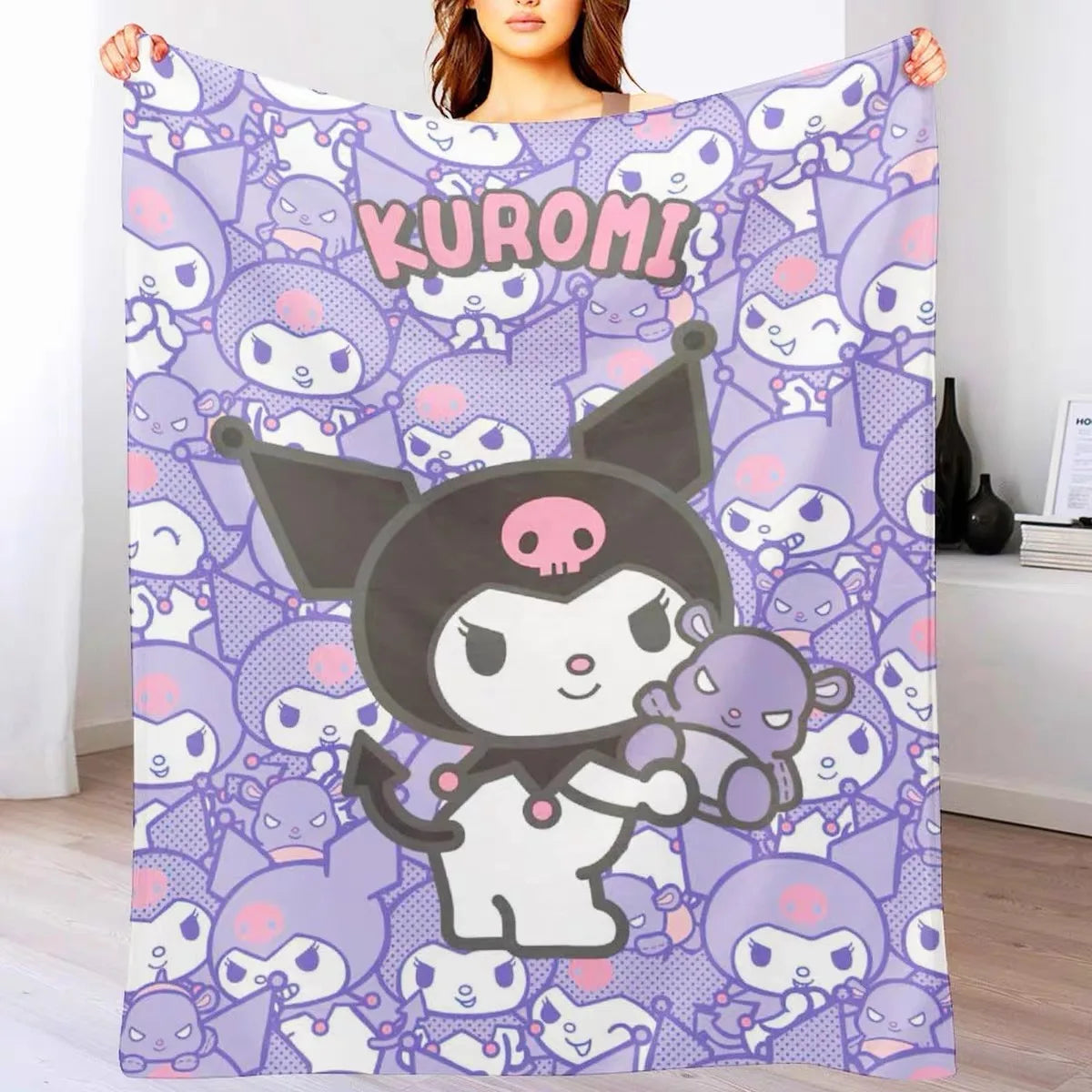 Hemasa Flannel Blanket Cute Nap Blanket/ Multifunctional Sofa Air Conditioning Gift Blanket