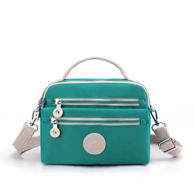 Tejesa  Double Layers Women Small Handbag  / Female Shoulder Bag Multi pockets Gilrs Shopping Messenger Bag