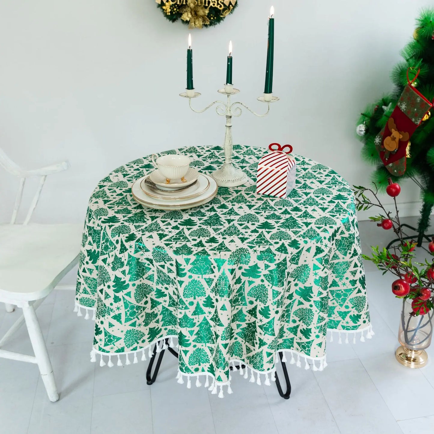 Tejesa  linen  Christmas decorative dining table coffee table cloth