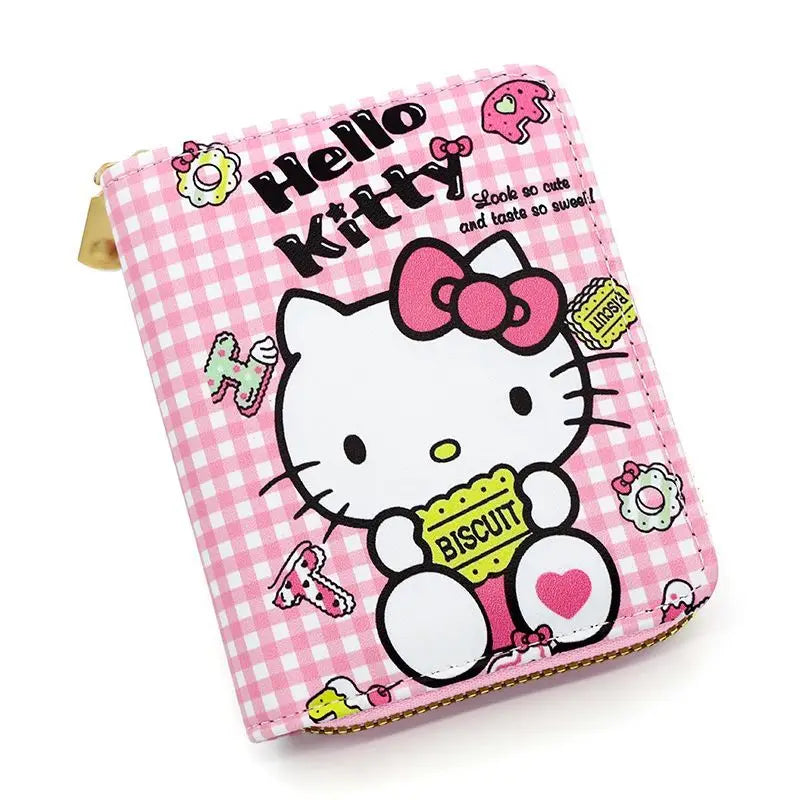 Hemasa Hello Kitty Wallet for Women/Small Short Wallets Zipper Coin Purse for Girls/Students
