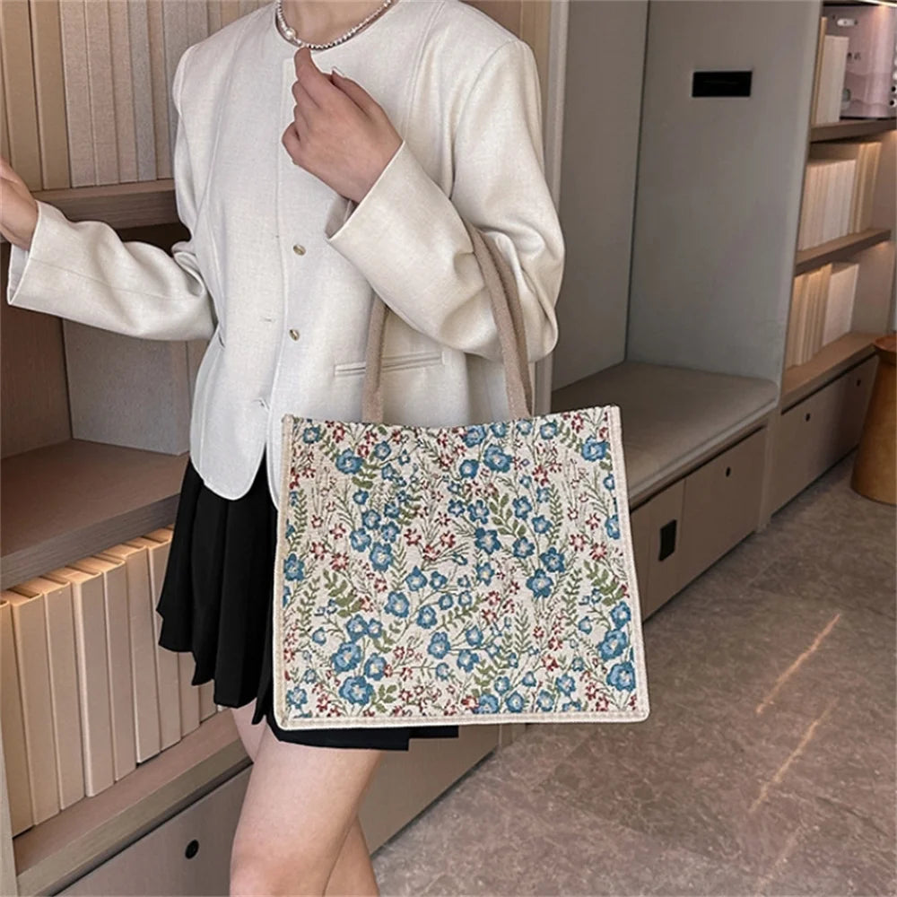 Hemasa  Large Capacity Cotton Linen Women's Bag