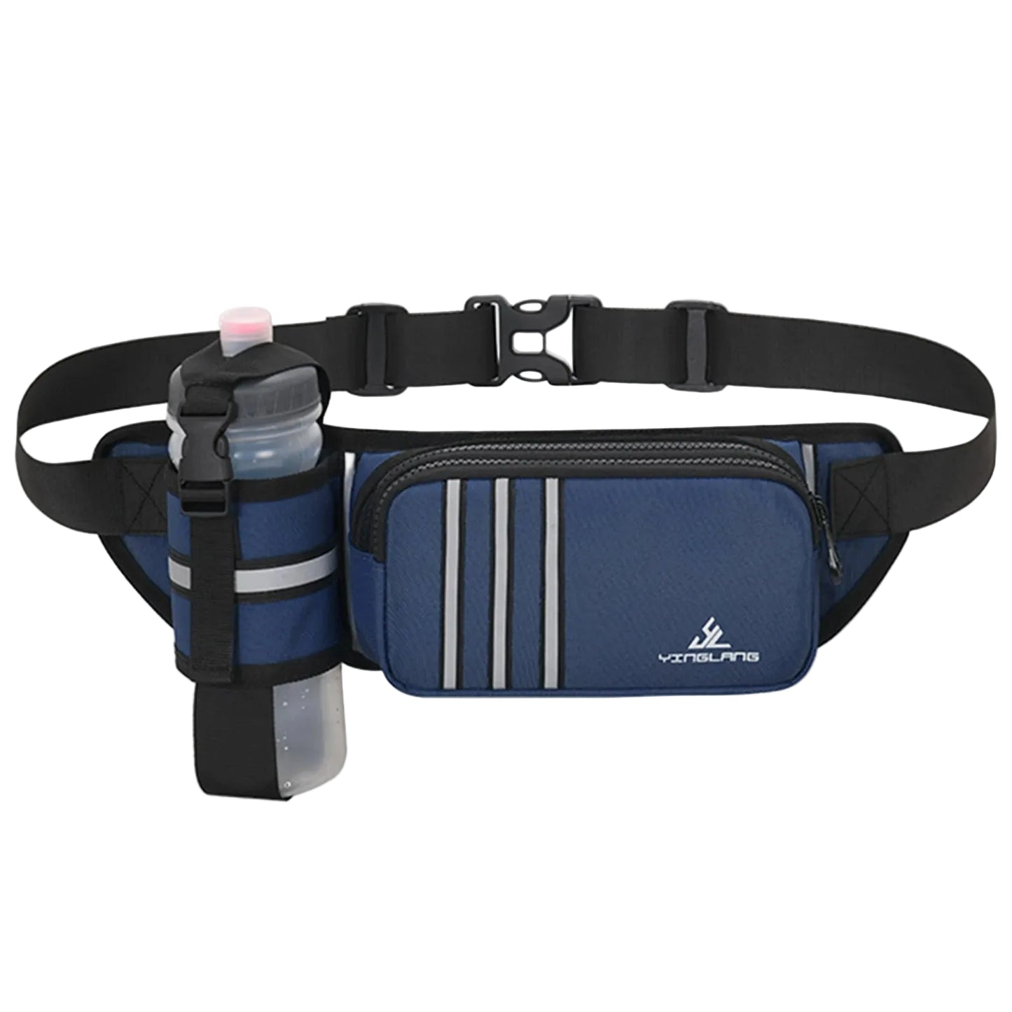 Tejesa Running Waist Bag,Sports Fanny Pack With Water Bottle Holder,Adjustables Strap Waist Bag,For Outdoor Camping Hiking