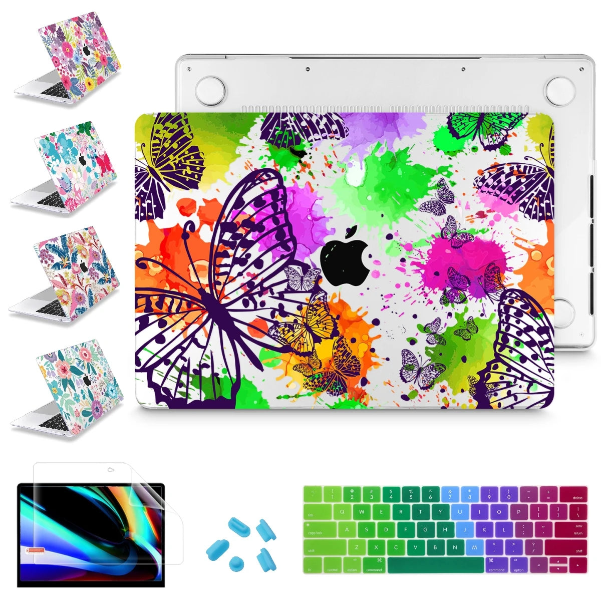 Hemasa  Butterfly Hard case for Macbook M4 A3401 Pro 2023 M2 Air Pro 13 2022 A2338 A2681 A2337 M1 Pro 14 16 A2779 M2 Air 11 12
