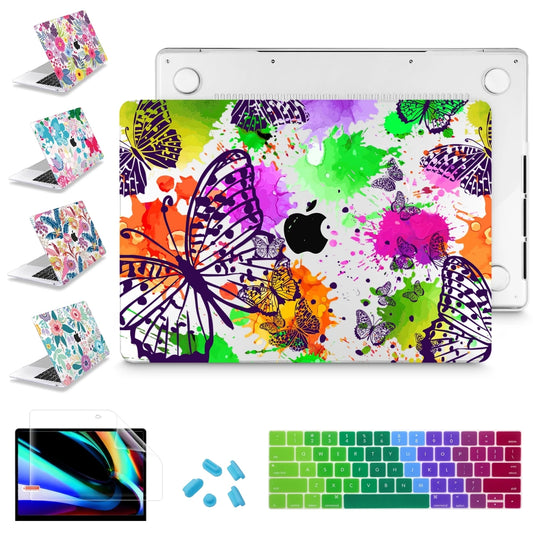Hemasa  Butterfly Hard case for Macbook M4 A3401 Pro 2023 M2 Air Pro 13 2022 A2338 A2681 A2337 M1 Pro 14 16 A2779 M2 Air 11 12