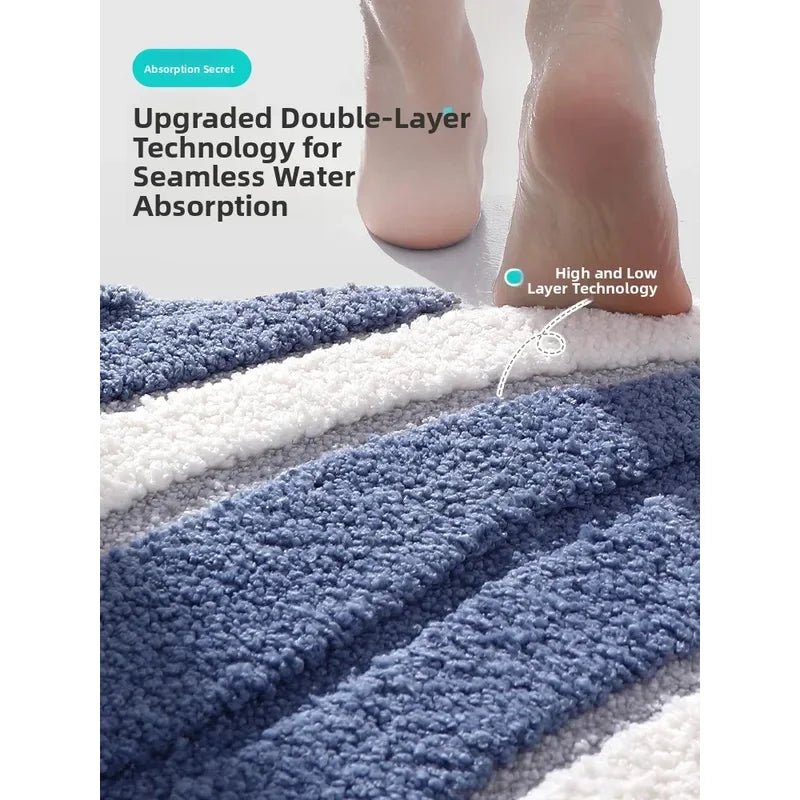 Hemasa Anti-Slip Absorbent Bathroom Mat/ Entrance Floor Carpet/ Water Absorbent Mat for Home