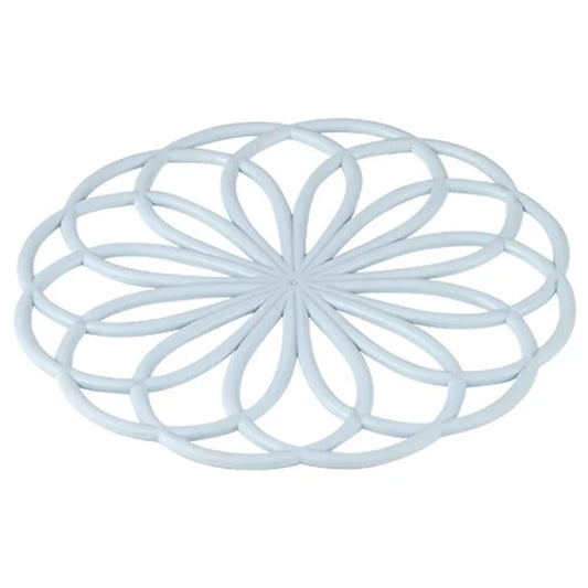 Hemasa 4 Pieces Rubber Trivet Mat Heat Insulating Hollow Flower Pot Pads