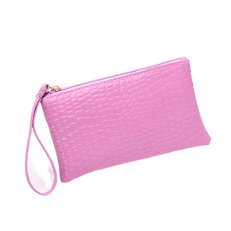 Hemasa Crocodile Pattern  Wallet Litchi Grain Coin Purse Female Bag Wrist Bags Zipper Phone Pocket Credit Card Holder