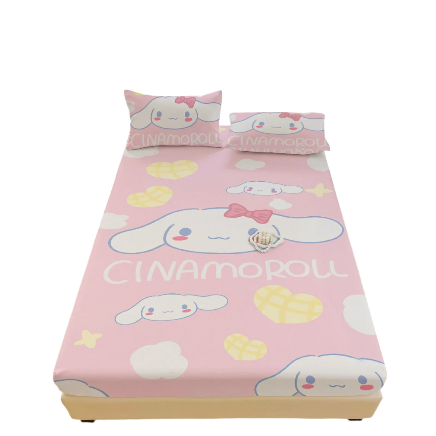 Hemasa  Bed Mattress Cover Cute Cartoon Painted Bed Linen Fitted Sheet For Kids Adult Single Double Size