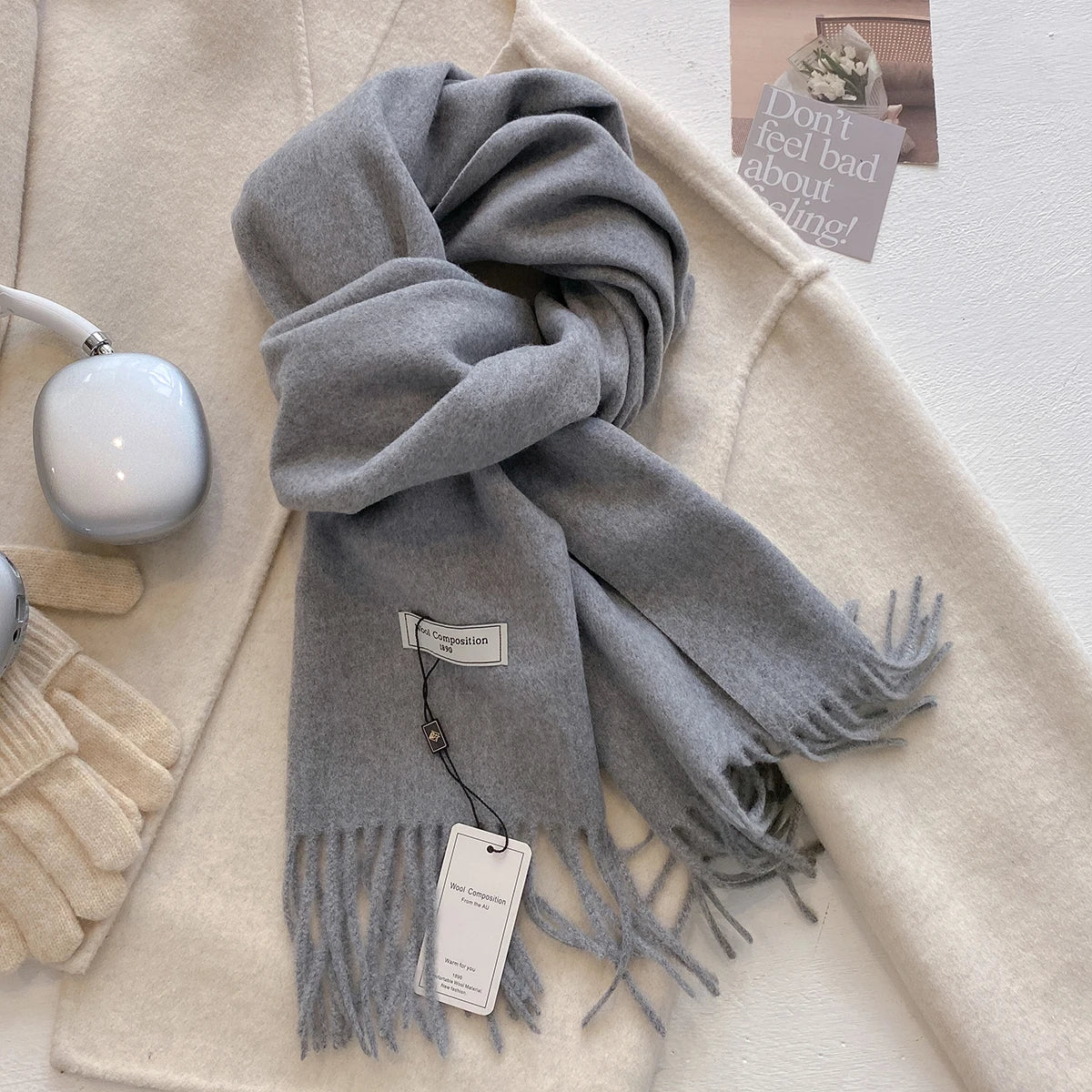 New 26 Color Winter Scarf For Women Long Warm Cashmere Scarves Hijab Solid Lady Shawl Wrap Female Pashmina Bandana Head Scarfs