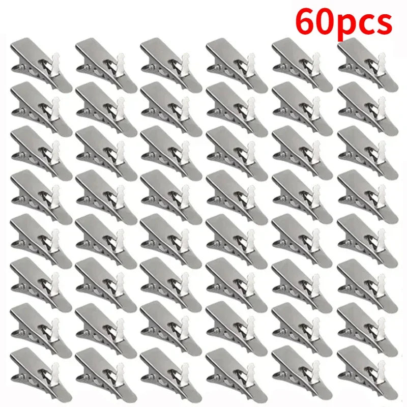 Mini Christmas Flowers Fixed Clips Xmas Tree Flower Metal Fixing Clip for New Year Navidad Noel Wreath Party Decoration Supplies