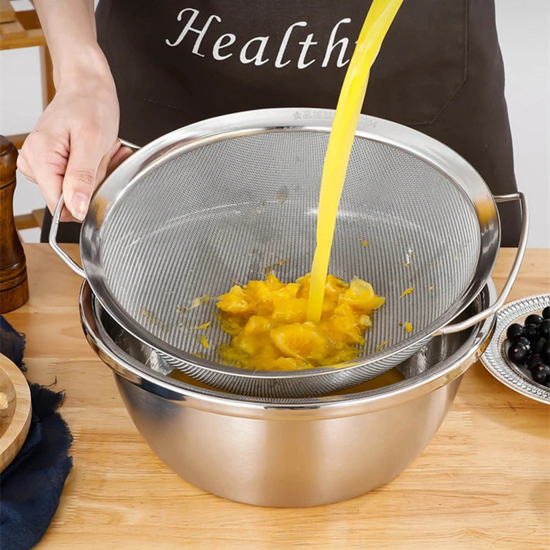 Hemasa Stainless Steel  Mesh Strainer Basket with Double Handles