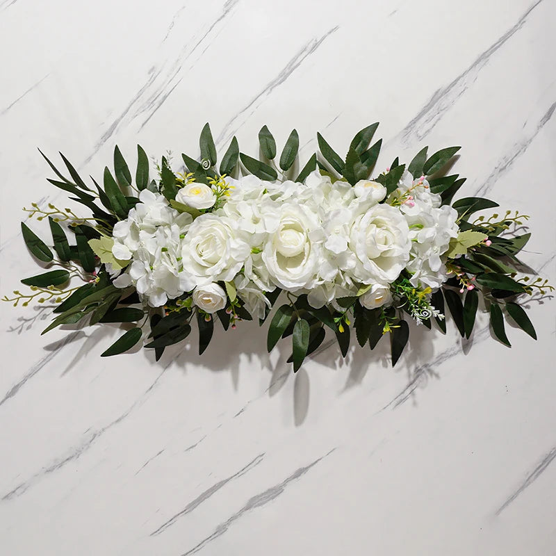 New wedding simulation flower door lintel flower mirror front bedroom wall decoration wedding hanging flower road flower table f