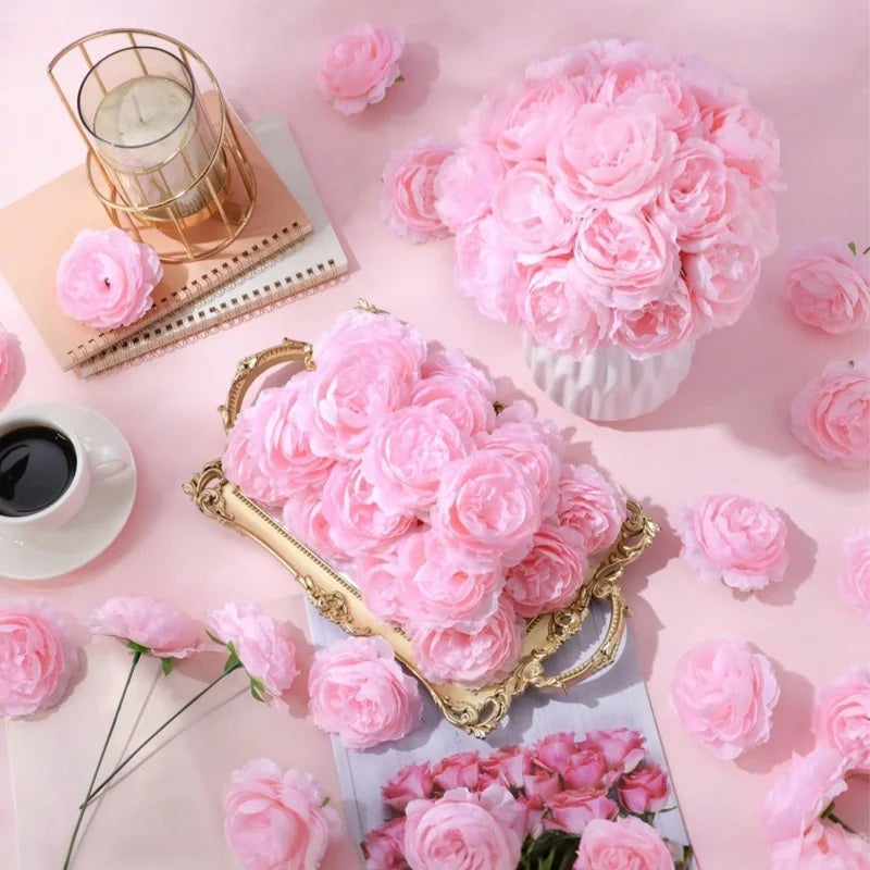 5/10Pcs Rose Artificial Flowers Bouquet Silk Fake Flower for Home Decor Garden Wedding Bride Decoration Outdoor Vase Ornament