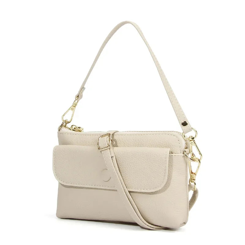 Tejesa Small Crossbody Bags/ Cellphone Pouch Wallet/ Genuine Leather Wristlet Clutch Handbags Purses with 2 Removeable Straps