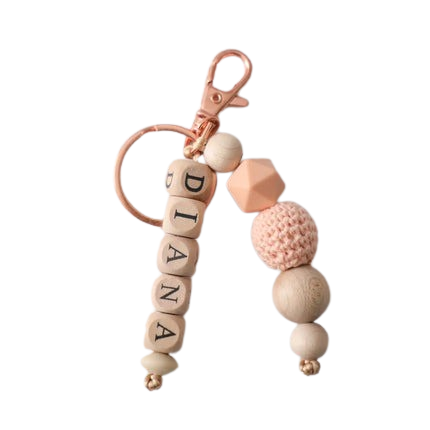 Heamsa Geometric Crochet Beads Personalized Name Silicone Teether Chain