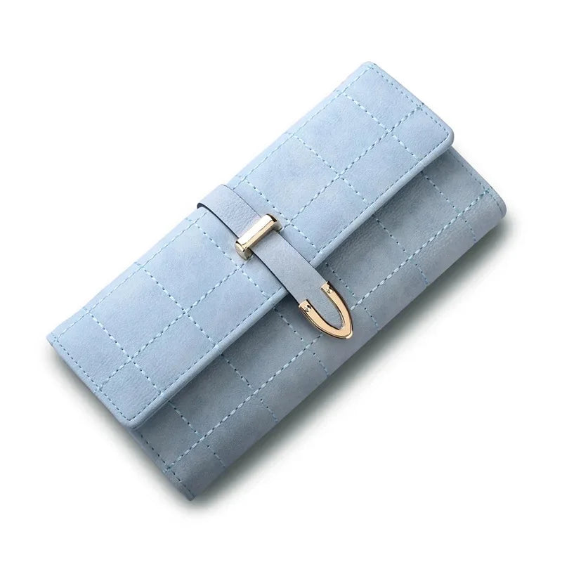 Tejesa Women's Long Wallet Embroidered Vintage Frosted Cover Tri-fold Large Coin Purse / Money Bag