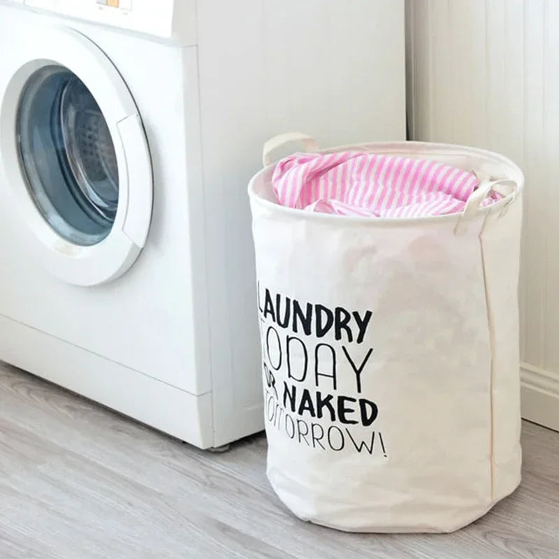 Hemasa  Bathroom Dirty Laundry Basket/Folding Laundry Clothes Hamper Bag /Home Storage Bag Organizers Cotton Laundry Baskets