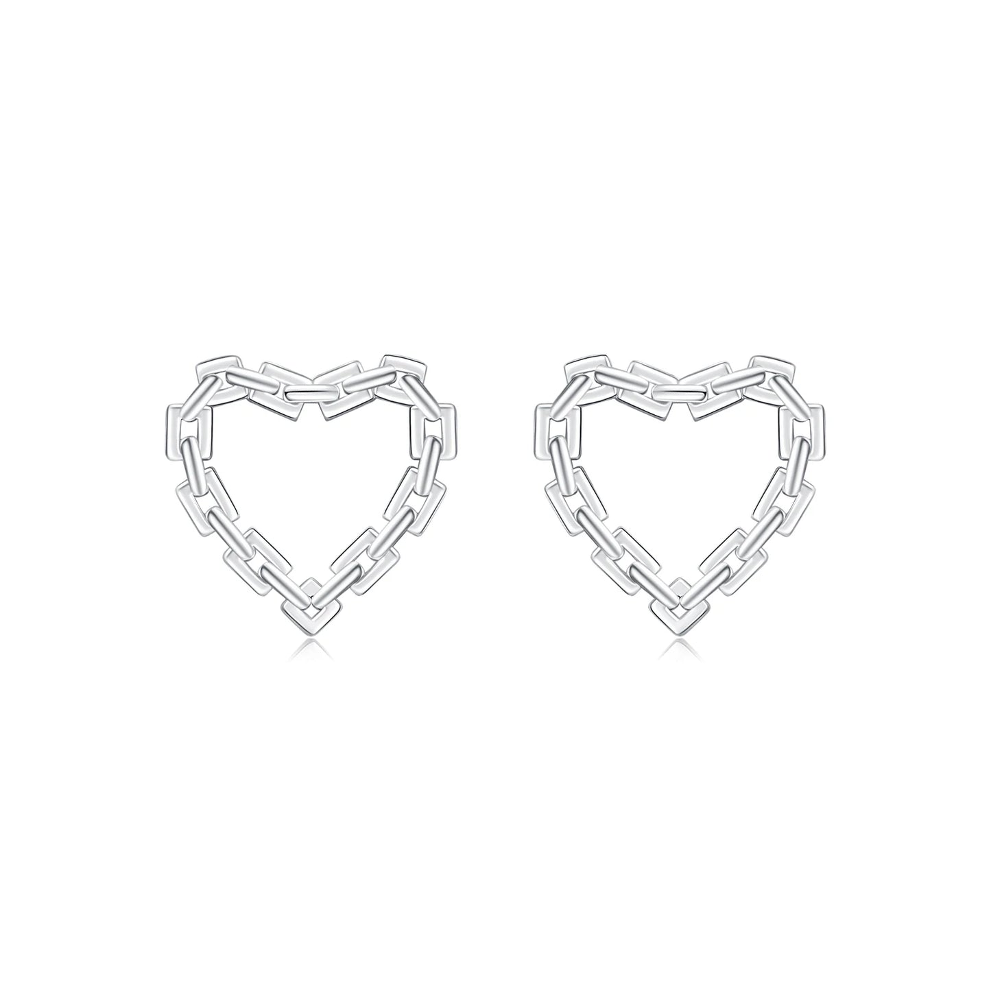 MODIAN Genuine 925 Sterling Silver Classic Hearts Lock Hoop Earrings For Women Romantic Earrings Fine Hypoallergenic Jewelry