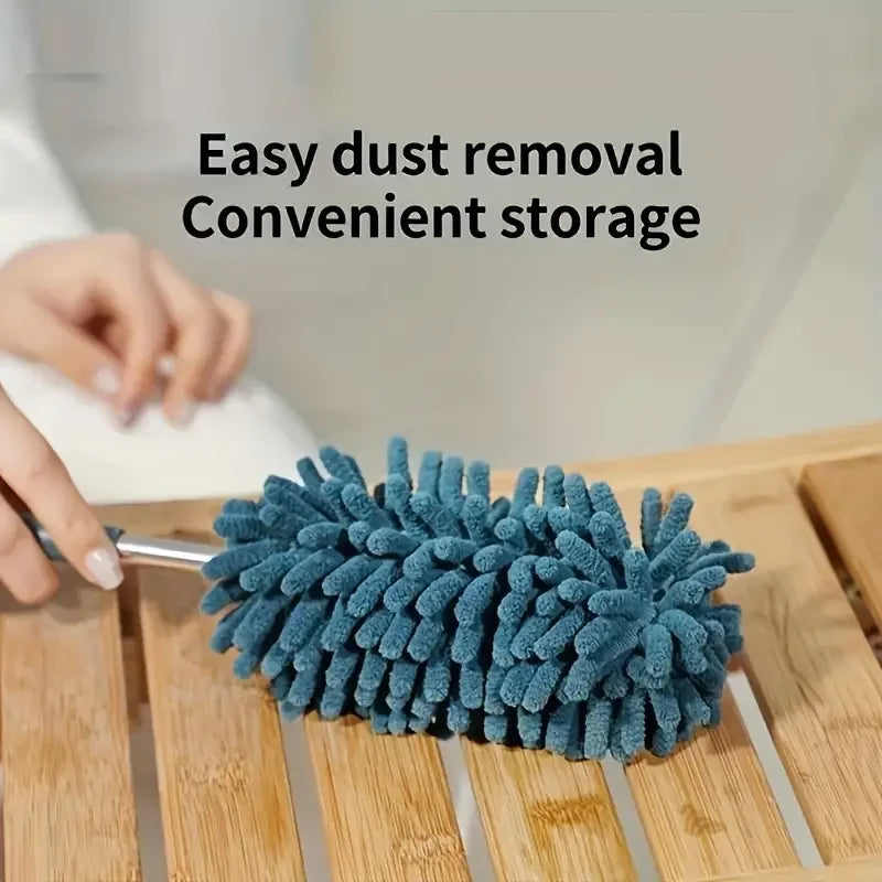 Hemasa Mini Car Duster Brush Extendable Bendable Microfiber Dusting Tool for Home and Auto Interior Cleaning Polyester Fiber Material