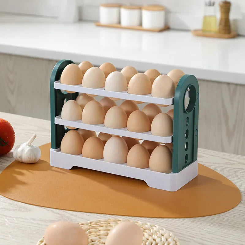 Tejesa Egg Storage Box Side Door of Refrigerator Storage Organizer Kitchen Reversible Special Egg Storage Tray Kitchen Accessories