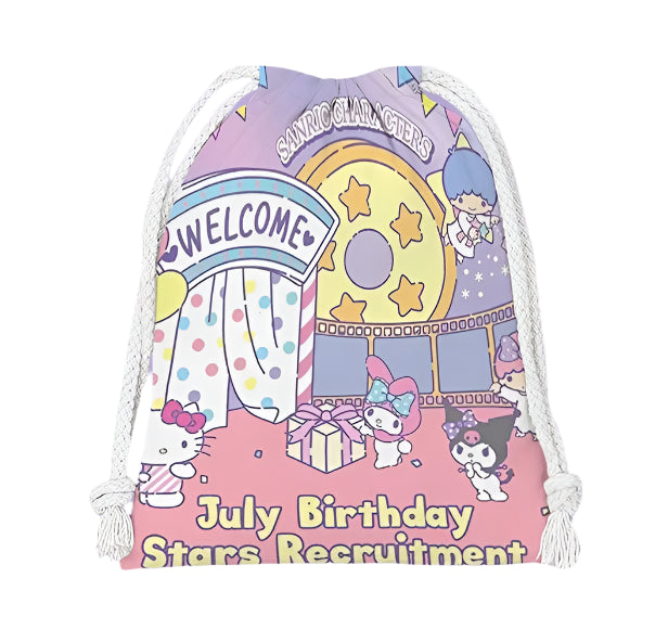 Hemasa drawstring hello kitty cartoon small bag storage bag