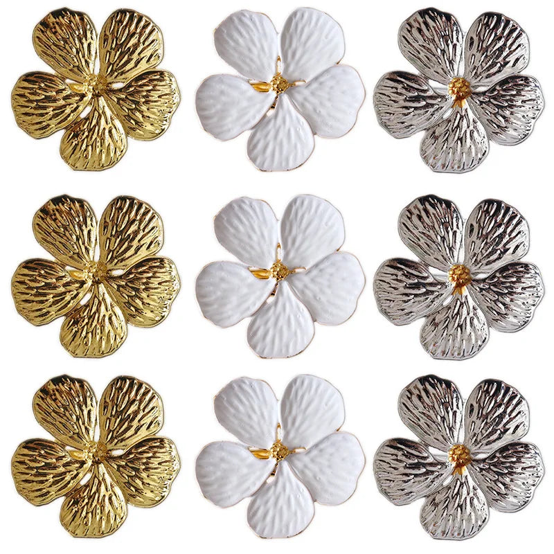 2/4/6/8pcs Simple Plum Napkin Buckle 5 Petals Lucky Flower Napkin Ring for Wedding Christmas Hotel Home Table Decor