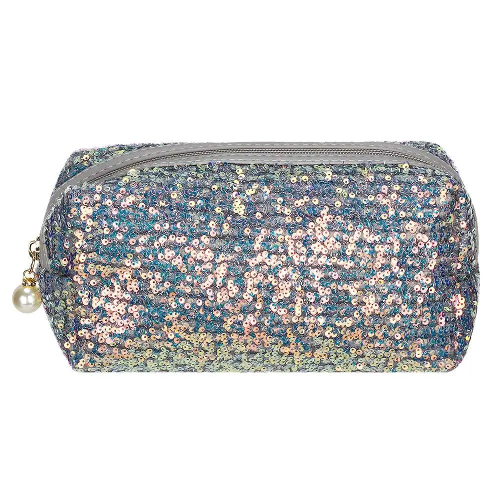 Fashion Lazy Makeup Zipper Pouch Handbags Glitter High-capacity Makeup Bag Mermaid Sequin Pen Bag Cosmetic Storage Bag