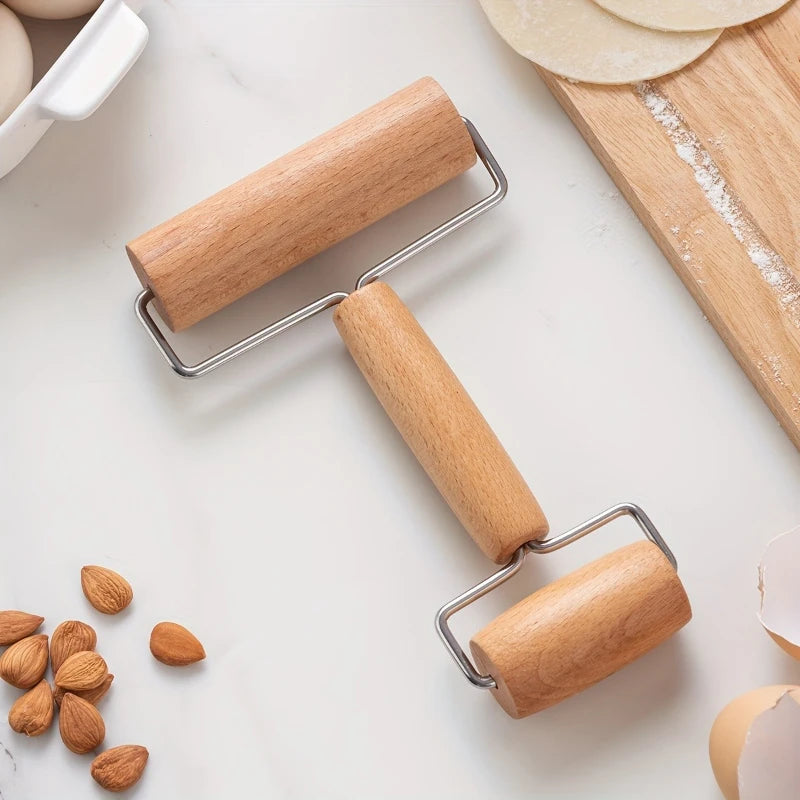 Tejesa Double-Head Dough Roller/ Wooden Rolling Pin /Nonstick French Fondant Flour Pie Cookie Pastry Pizza Roller